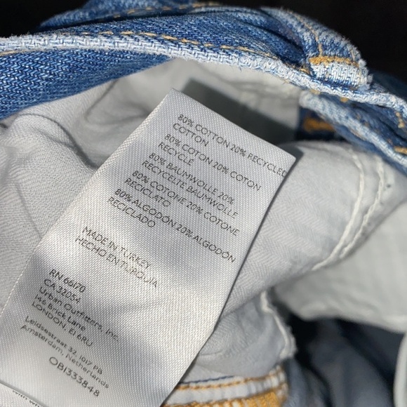 Free people jeans the lasso denim in sapphire‎ button fly high rise distressed - Picture 10 of 11